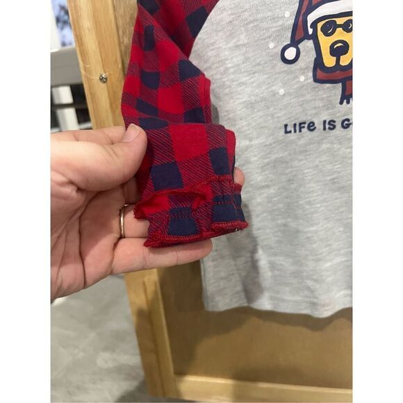 Life Is Good Puppy Long Sleeve Shirt & Hat Ruffle Sleeves Girls Size 18 Month NE - Picture 3 of 4